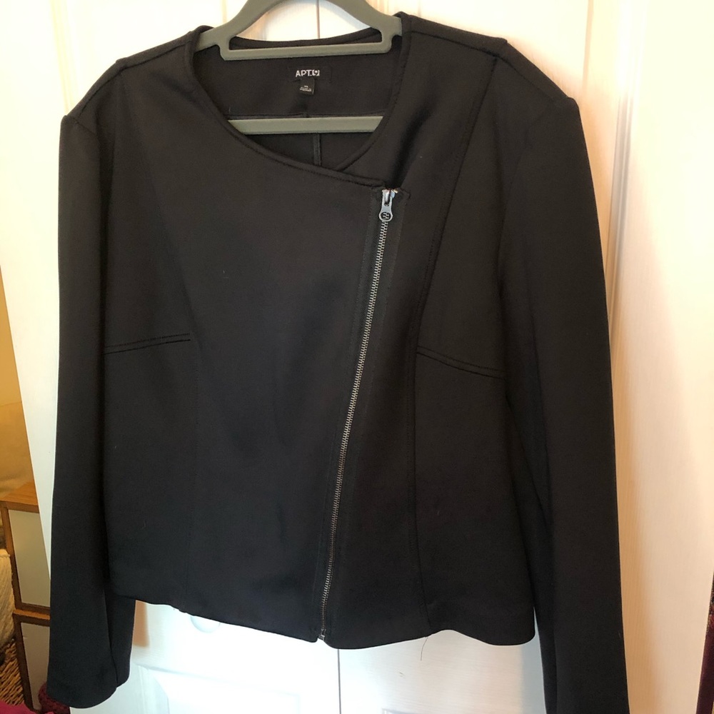 Black jacket with zipper